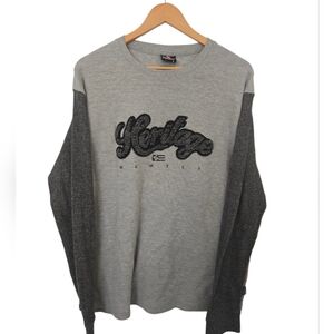 South Pole Gray and Black Crewneck Sweater